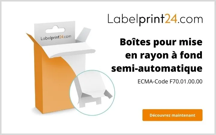 Boîtes pour mise en rayon à fond semi-automatique