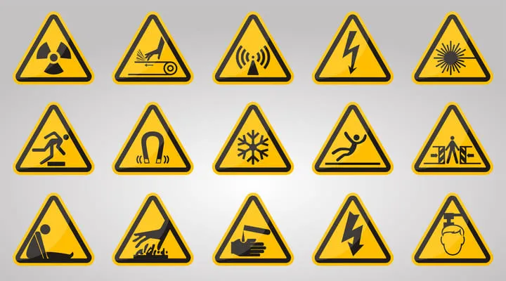 Dreieckige Warn-Etiketten Dreieckige Warn-Etiketten