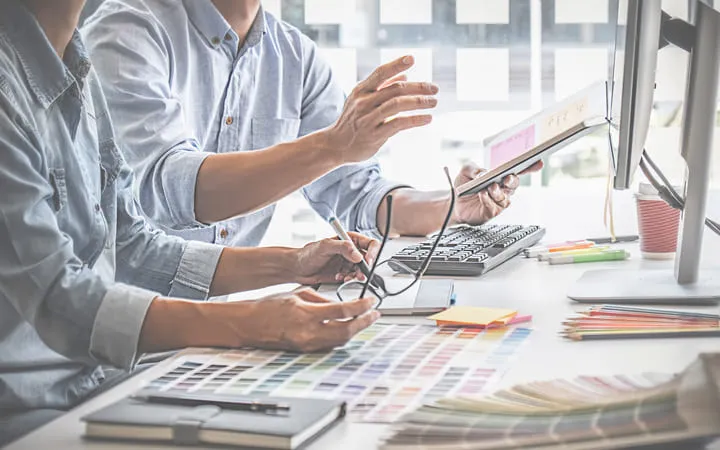 Besprechung Farbauswahl für den Druckvorgang