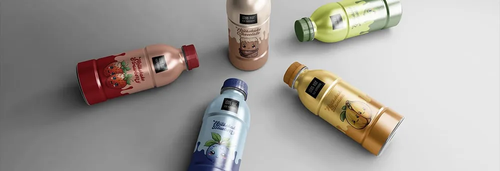 Flaschen mit Shrink Sleeve Etikett