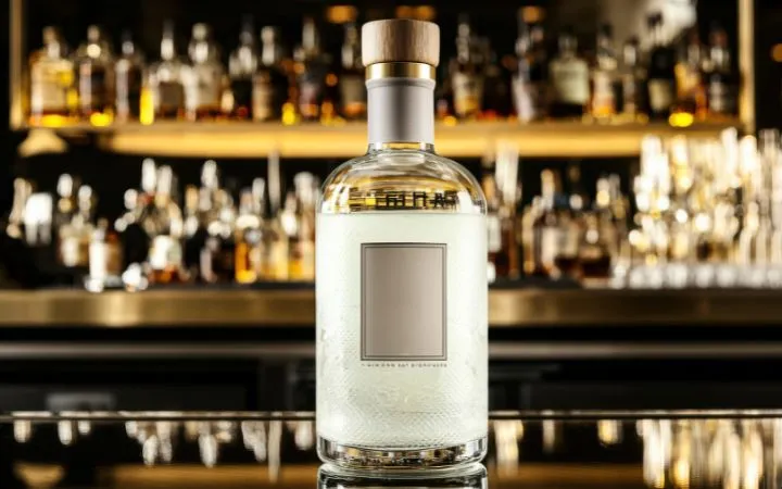 metallisches Gin-Etikett metallisches Gin-Etikett