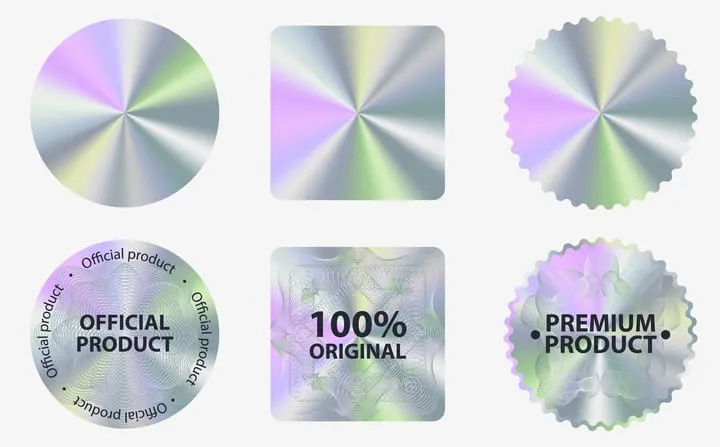 Hologramm Etikett für die Sicherheit Hologramm Etikett für die Sicherheit