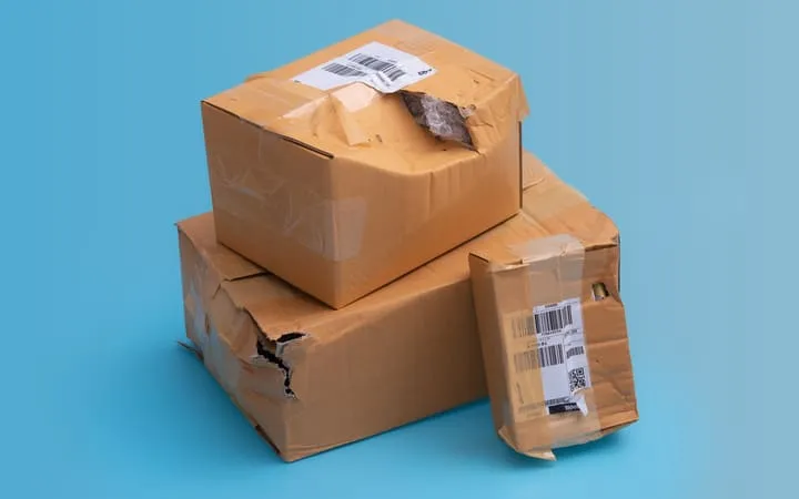 Beschädigte Pakete