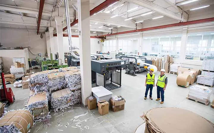 Fabbrica di carta riciclata