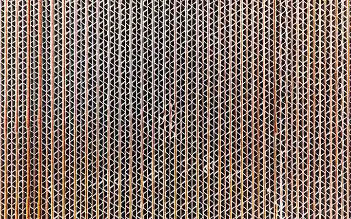 Cartone ondulato visto di lato