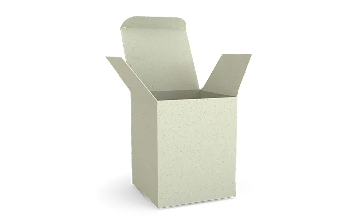 Scatola in carta d'erba non stampata