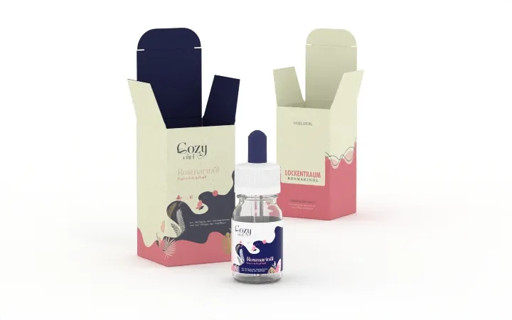 Scatola personalizzata per cosmetici in cartone ricavato dall'erba