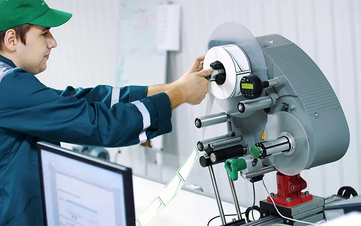 Etikettierung mit der Maschine Etikettierung mit der Maschine