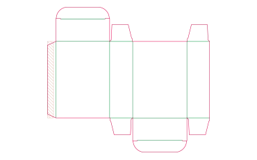 Faltschachtel mit Einstecklasche Aufbau