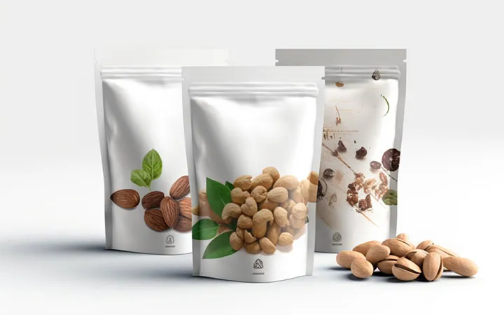 Standbodenbeutel für Studentenfutter und Nüsse mit Druckverschluss Standbodenbeutel für Studentenfutter und Nüsse mit Druckverschluss