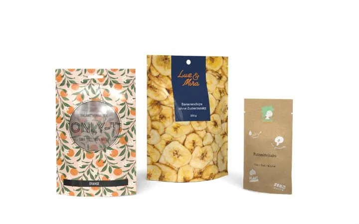 verschiedene Verschlüsse für Beutel