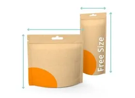 Kraft Paper Pouch with Zipper