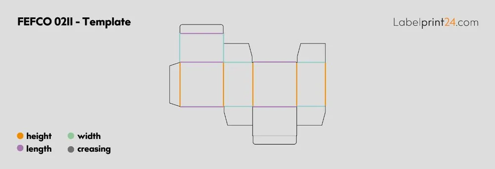 FEFCO 0211 box template