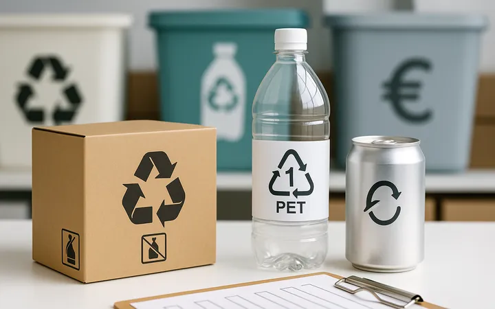 products with recycling label