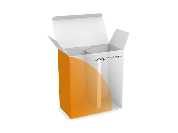 Folding box with separator Folding box with separator