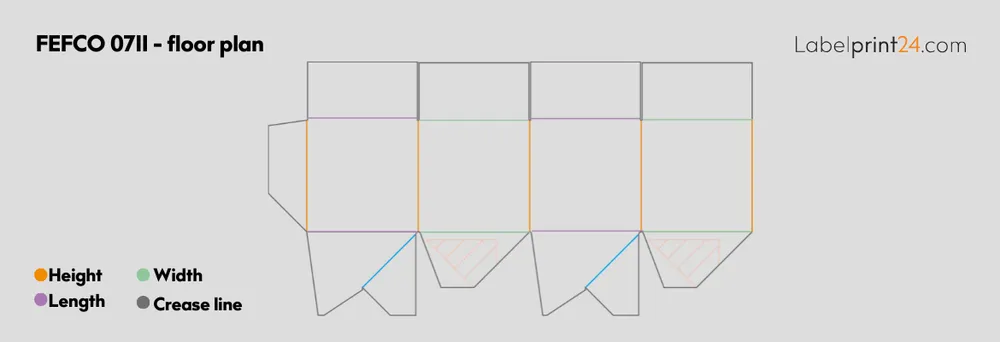 floor plan FEFCO 0711 floor plan FEFCO 0711