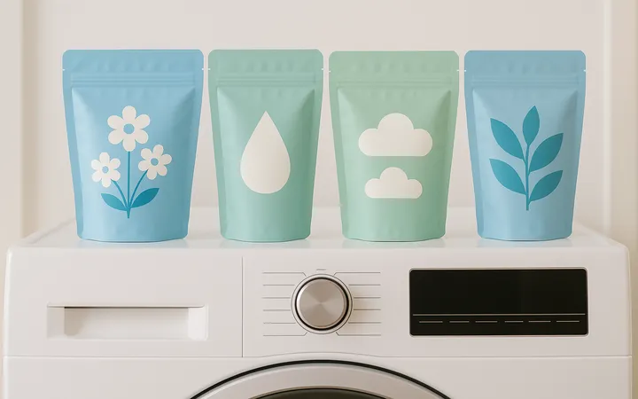 Design und Druck für Waschmittelverpackung 