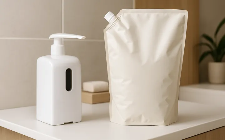 Packaging Savon Liquide Personnalisé – Doypacks Écoresponsables & Pratiques