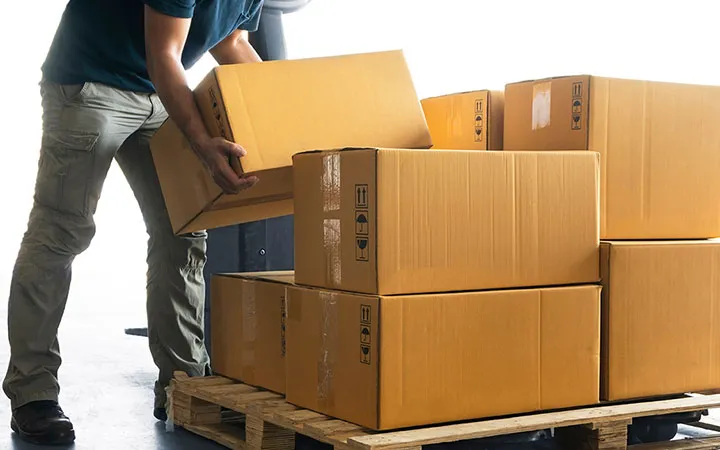 Stacked shipping boxes Stacked shipping boxes