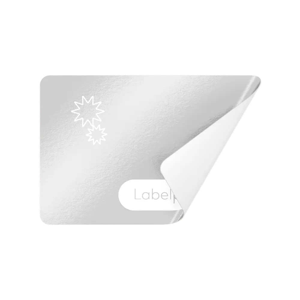 Étiquettes métallisées