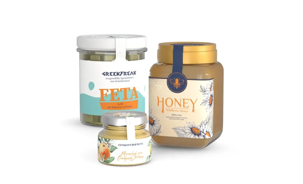 Special Shape Labels on Gourmet Jars Special Shape Labels on Gourmet Jars