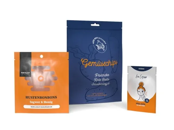 Flat pouches in various sizes Flat pouches in various sizes