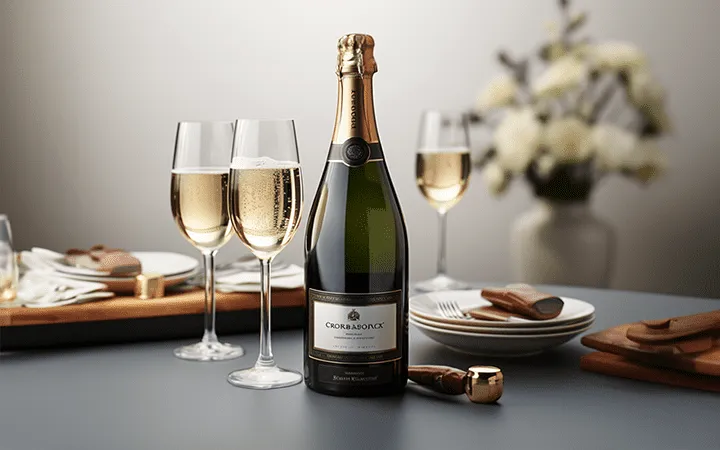 Premium finished sparkling wine label