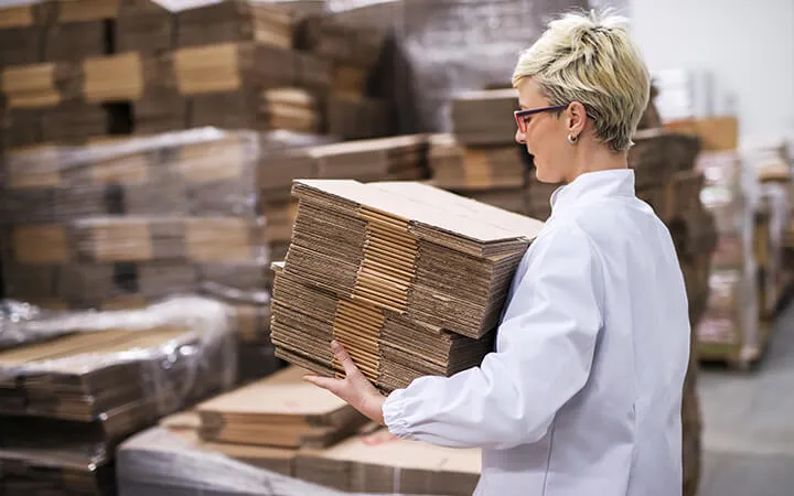 Storage of shipping cartons Storage of shipping cartons