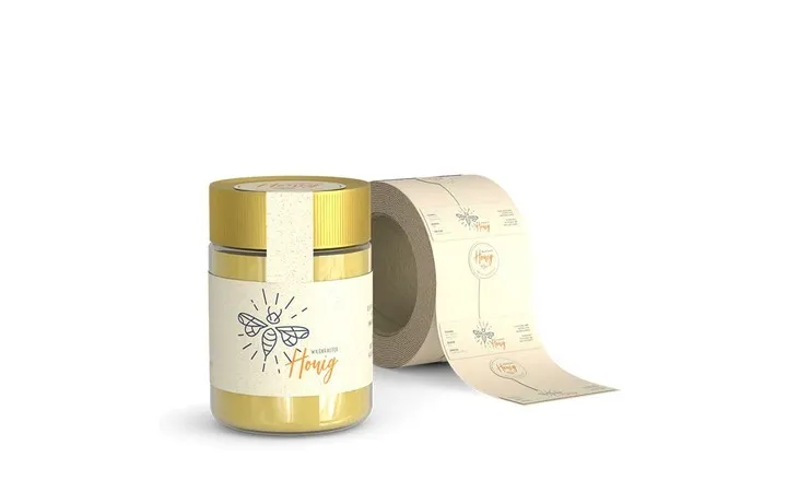 security label on honey jar