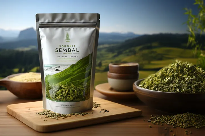 Busta richiudibile con erbe