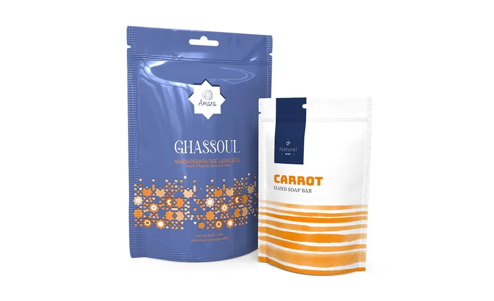 Standbodenbeutel mit Zipper und Euroloch