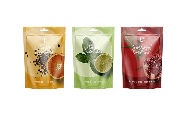 Doypack mit glänzender Oberfläche für Lebensmittel Doypack mit glänzender Oberfläche für Lebensmittel