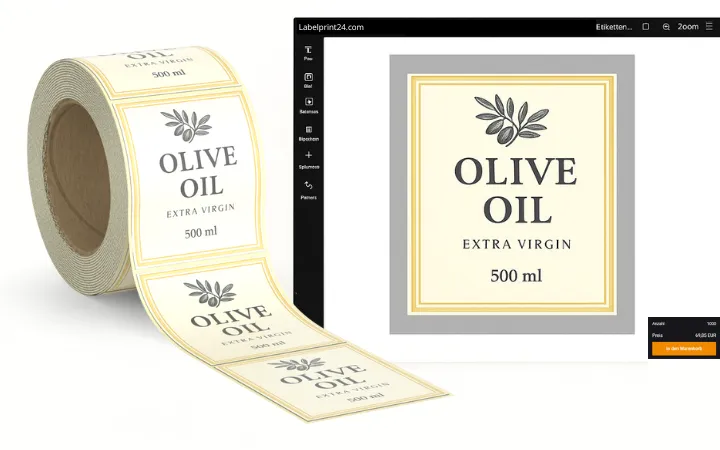 Etiketten selber gestalten im Online Designer von Labelprint24