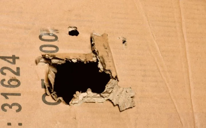 Wellpappe beschädigt Wellpappe beschädigt