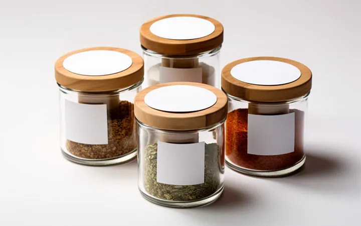 Gewürz mit PVC Etikett