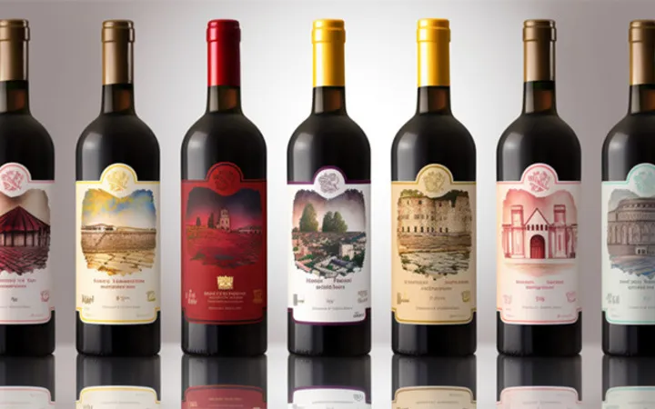 différentes étiquettes de vin différentes étiquettes de vin