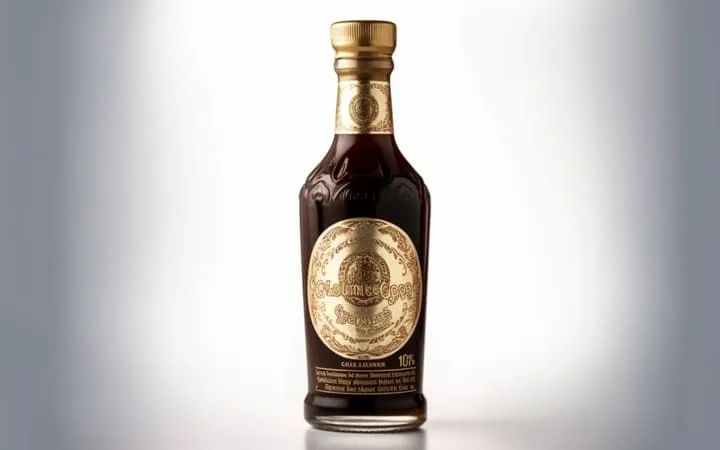 Etichetta per liquore ovale rifinita