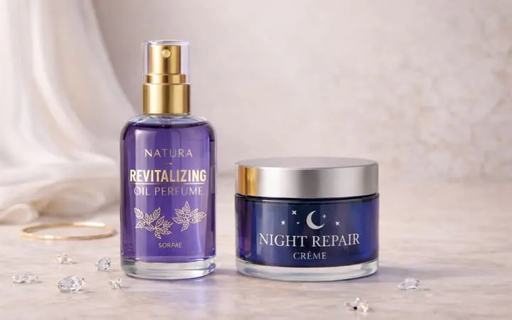 No-label-look Aufkleber mit goldener und silberner Heißfolienprägung