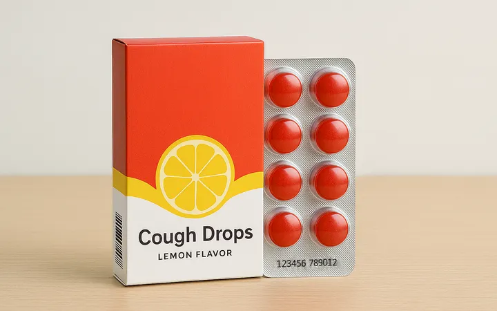 packaging for cough drops
