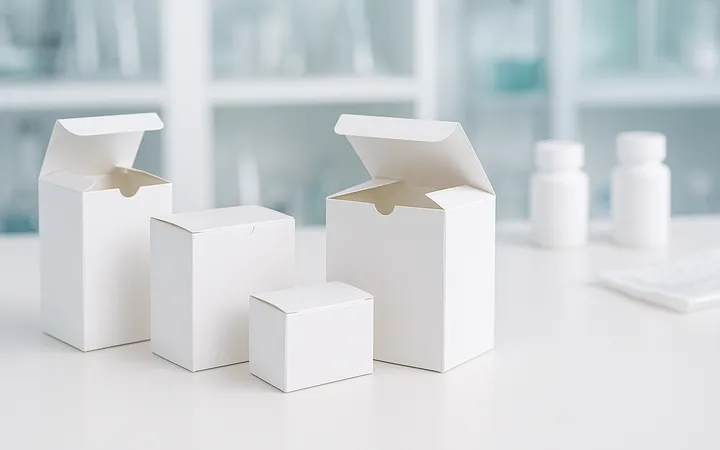 pharmaceutical hinged lid box 