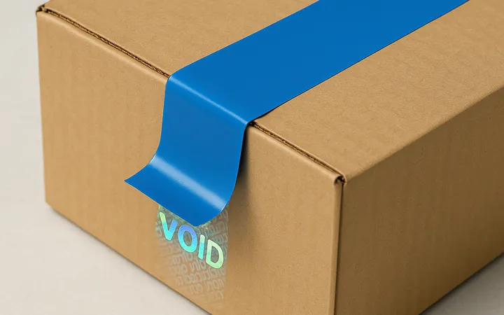 cardboard box with security features