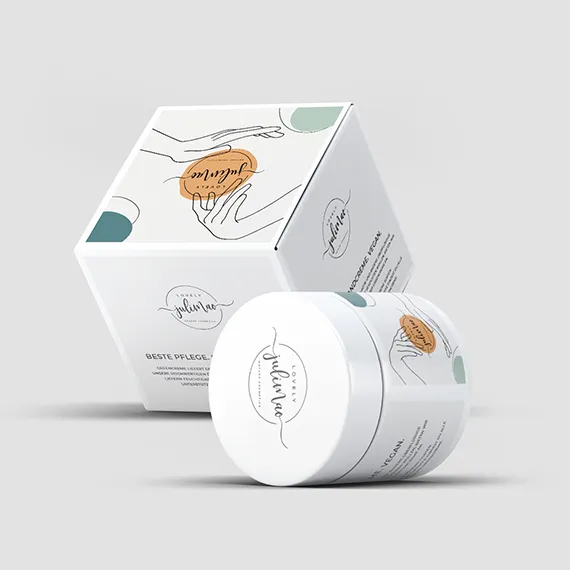 folding packaging for cream