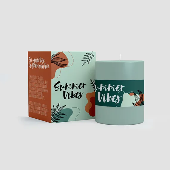 folding packaging for candles