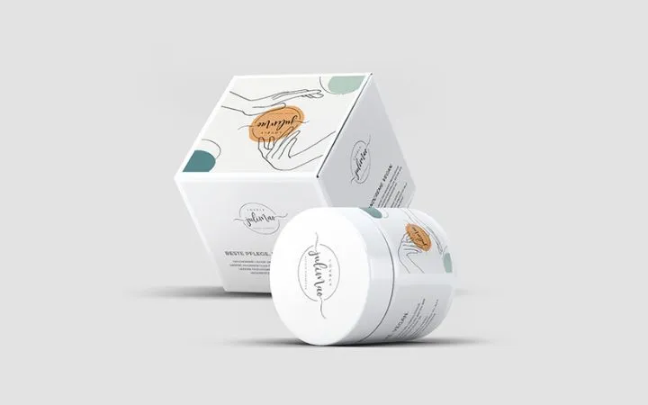 Scatola a coda di rondine per crema mani