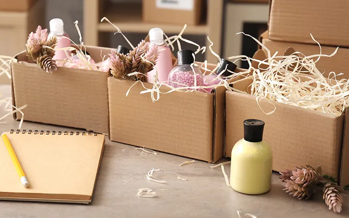 Shipping boxes in the cosmetics industry