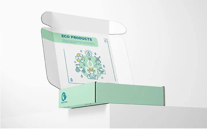 Shipping box printed on the inside