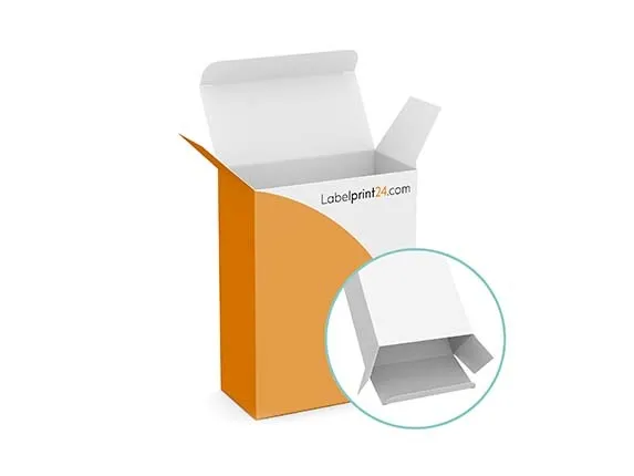 Boîte avec languette d'insertion