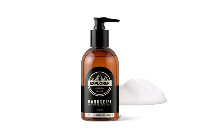 Folienetikett auf Handseife