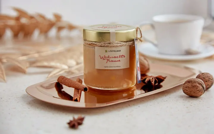 Crema spalmabile con etichetta in carta da erba