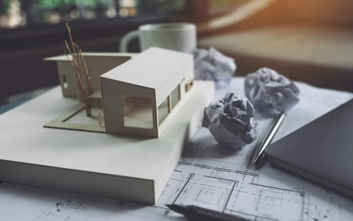 Architectural model construction 